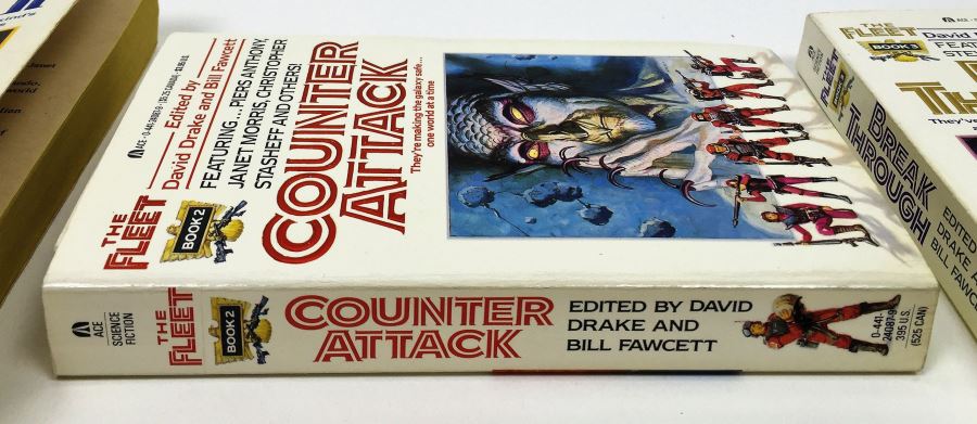 David Drake & Bill Fawcett Fleet Collection (Book 1-6): The Fleet, Counter Attack, Break Through, Sworn Allies, Total War & Crisis - Multiple Signatures: Robert Sheckley, Steve Perry, Poul Anderson, Anne McCaffrey, Janny Wurts, Mike Resnick, etc. [Photo 19]