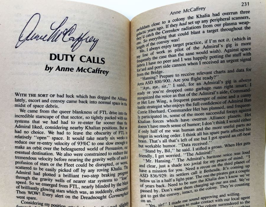 David Drake & Bill Fawcett Fleet Collection (Book 1-6): The Fleet, Counter Attack, Break Through, Sworn Allies, Total War & Crisis - Multiple Signatures: Robert Sheckley, Steve Perry, Poul Anderson, Anne McCaffrey, Janny Wurts, Mike Resnick, etc. [Photo 16]