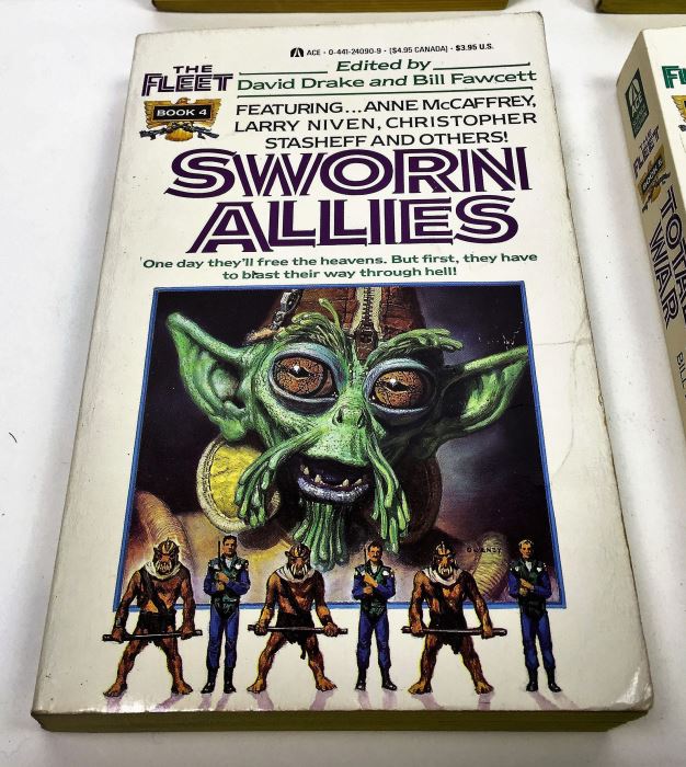 David Drake & Bill Fawcett Fleet Collection (Book 1-6): The Fleet, Counter Attack, Break Through, Sworn Allies, Total War & Crisis - Multiple Signatures: Robert Sheckley, Steve Perry, Poul Anderson, Anne McCaffrey, Janny Wurts, Mike Resnick, etc. [Photo 5]
