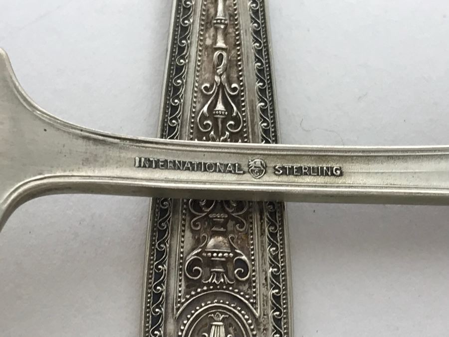 Sterling Silver Flatware (12) Forks And (12) Spoons (521g One Fork Not Included In Weight) [Photo 14]