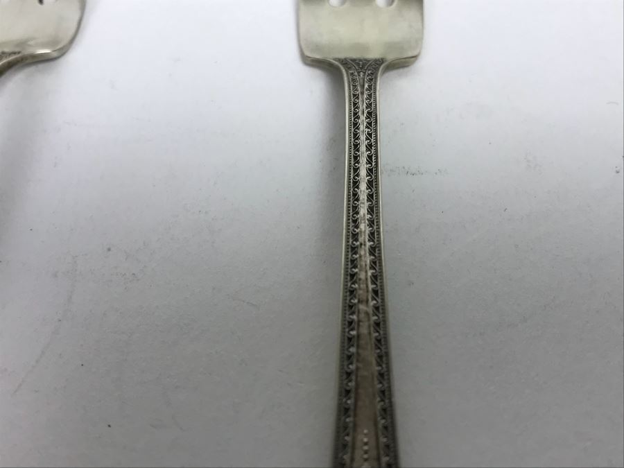 Sterling Silver Flatware (12) Forks And (12) Spoons (521g One Fork Not Included In Weight) [Photo 10]