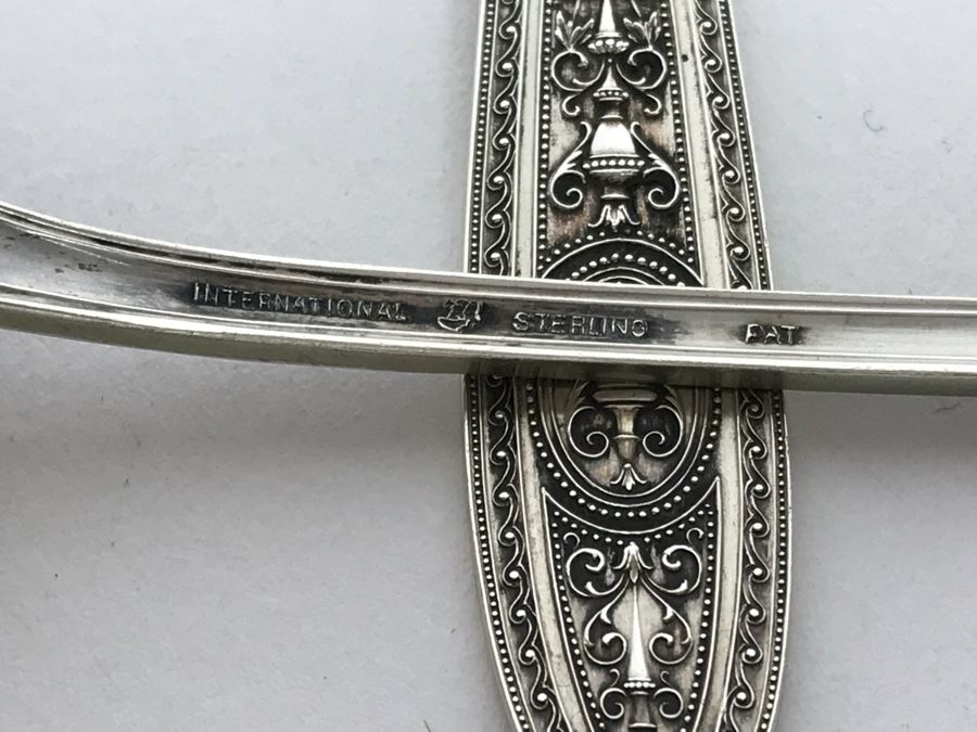 Sterling Silver Flatware (12) Forks And (12) Spoons (521g One Fork Not Included In Weight) [Photo 2]