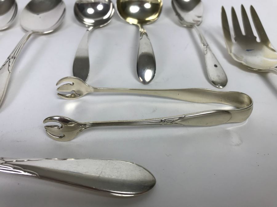 GORHAM Sterling Silver Rose Marie Pattern Flatware Set For 12 Service And Wooden Silverware Box 2,355g Of Sterling [Photo 14]