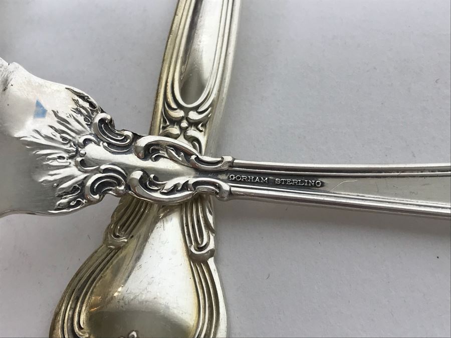 GORHAM Sterling Silver Chantilly Pattern Flatware Set for 12 Service With 19 Factory Sealed Pieces And Wooden Silverware Box 3,315g Of Sterling [Photo 28]