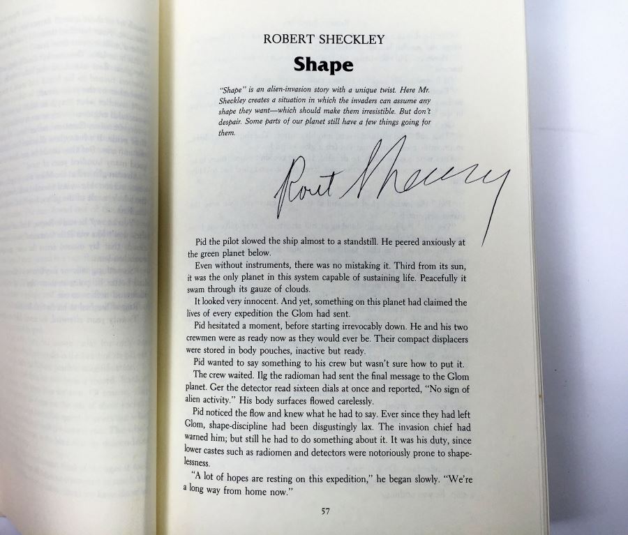 Treasury of Modern Science Fiction - Signed by Ray Bradbury, Martin H. Greenberg, Robert Sheckley, Ursula K. Le Guin, Algis Budrys, Frederik Pohl, Jack Vance, Fritz Leiber, Larry Niven, Harlan Ellison, A.E. Van Vogt, Vonda McIntyre & Poul Anderson [Photo 6]
