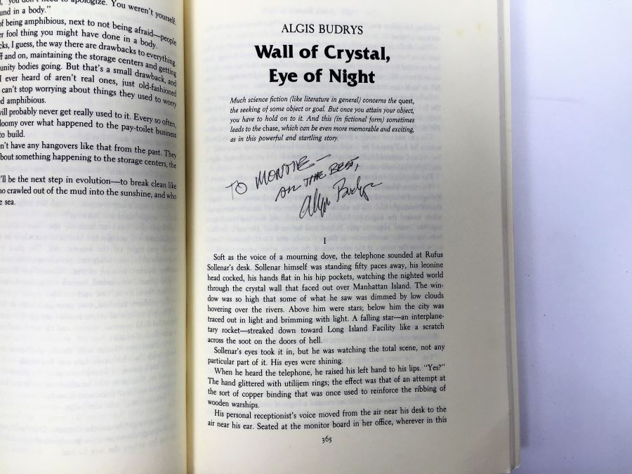 Treasury of Modern Science Fiction - Signed by Ray Bradbury, Martin H. Greenberg, Robert Sheckley, Ursula K. Le Guin, Algis Budrys, Frederik Pohl, Jack Vance, Fritz Leiber, Larry Niven, Harlan Ellison, A.E. Van Vogt, Vonda McIntyre & Poul Anderson [Photo 12]