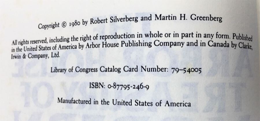 Treasury of Modern Science Fiction - Signed by Ray Bradbury, Martin H. Greenberg, Robert Sheckley, Ursula K. Le Guin, Algis Budrys, Frederik Pohl, Jack Vance, Fritz Leiber, Larry Niven, Harlan Ellison, A.E. Van Vogt, Vonda McIntyre & Poul Anderson [Photo 28]