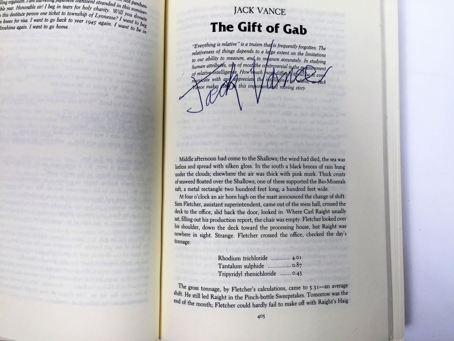 Treasury of Modern Science Fiction - Signed by Ray Bradbury, Martin H. Greenberg, Robert Sheckley, Ursula K. Le Guin, Algis Budrys, Frederik Pohl, Jack Vance, Fritz Leiber, Larry Niven, Harlan Ellison, A.E. Van Vogt, Vonda McIntyre & Poul Anderson [Photo 16]