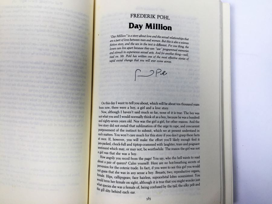 Treasury of Modern Science Fiction - Signed by Ray Bradbury, Martin H. Greenberg, Robert Sheckley, Ursula K. Le Guin, Algis Budrys, Frederik Pohl, Jack Vance, Fritz Leiber, Larry Niven, Harlan Ellison, A.E. Van Vogt, Vonda McIntyre & Poul Anderson [Photo 14]