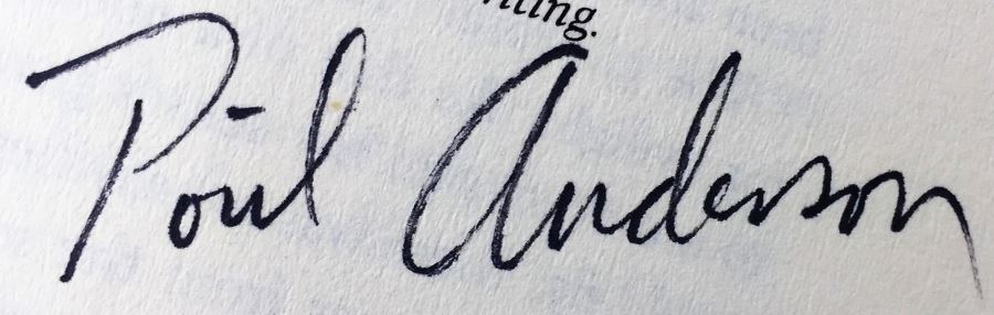 Treasury of Modern Science Fiction - Signed by Ray Bradbury, Martin H. Greenberg, Robert Sheckley, Ursula K. Le Guin, Algis Budrys, Frederik Pohl, Jack Vance, Fritz Leiber, Larry Niven, Harlan Ellison, A.E. Van Vogt, Vonda McIntyre & Poul Anderson [Photo 27]