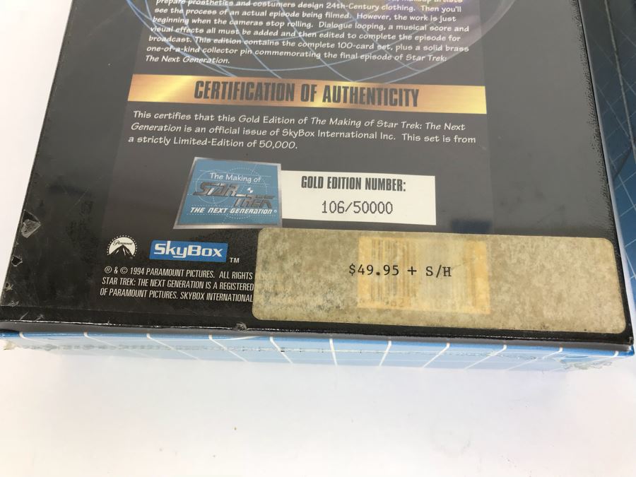 Set Of (3) SEALED The Making Of STAR TREK The Next Generation Exclusive Collector Card Sets From SkyBox Gold Edition, Platinum Edition And Collector’s Edition Limited Edition Each One Is 106 Of 5,000 1994 [Photo 13]