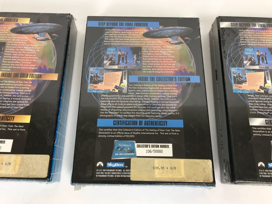 Set Of (3) SEALED The Making Of STAR TREK The Next Generation Exclusive ...