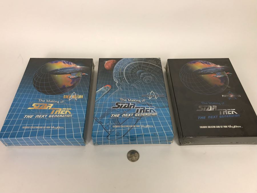 Set Of (3) SEALED The Making Of STAR TREK The Next Generation Exclusive Collector Card Sets From SkyBox Gold Edition, Platinum Edition And Collector’s Edition Limited Edition Each One Is 106 Of 5,000 1994 [Photo 4]