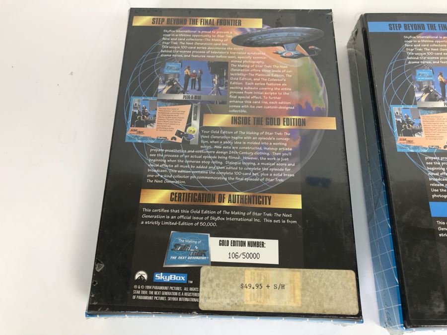 Set Of (3) SEALED The Making Of STAR TREK The Next Generation Exclusive ...