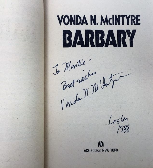 Vonda N. McIntyre Collection: Barbary, Superluminal, Starfarers; Star Trek: The Wrath of Khan & The Entropy Effect - Signed by Vonda McIntyre [Photo 9]