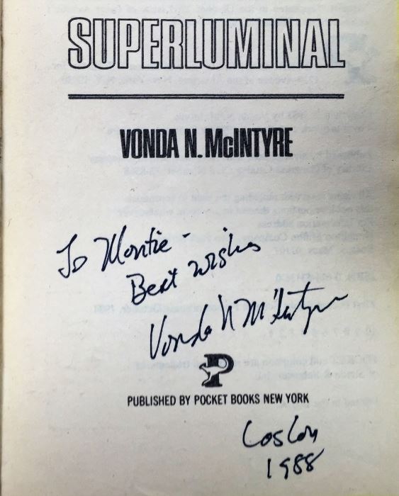 Vonda N. McIntyre Collection: Barbary, Superluminal, Starfarers; Star Trek: The Wrath of Khan & The Entropy Effect - Signed by Vonda McIntyre [Photo 14]
