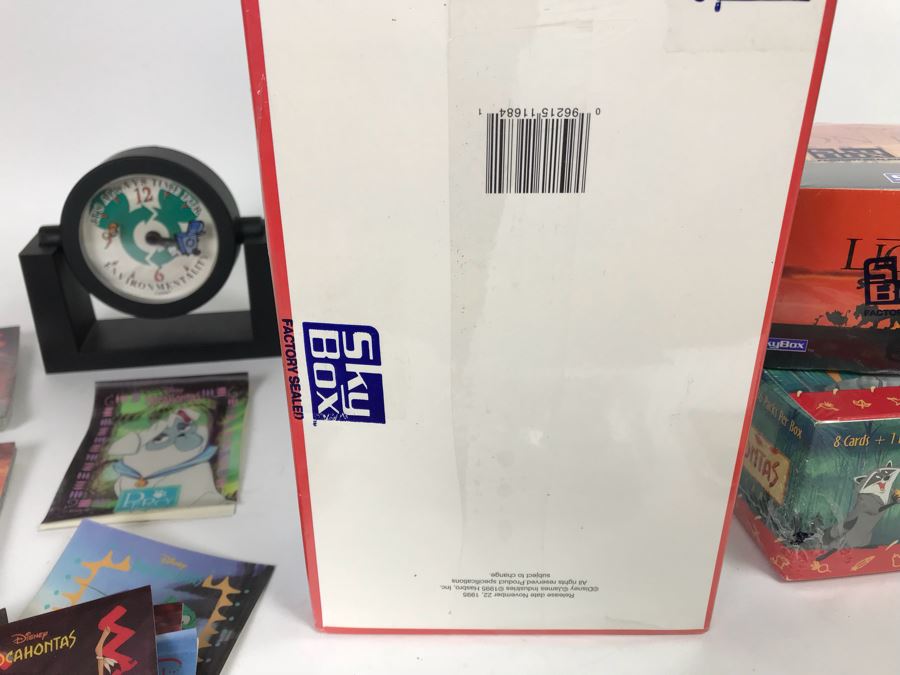 Collection Of Sealed SkyBox Trading Card Sets From Disney’s Toy Story Including Limited Edition Set, The Lion King And Pocahontas Sealed Trading Card Sets Plus Disney Clock And Mickey Mouse Pins And Various Disney Trading Cards [Photo 20]