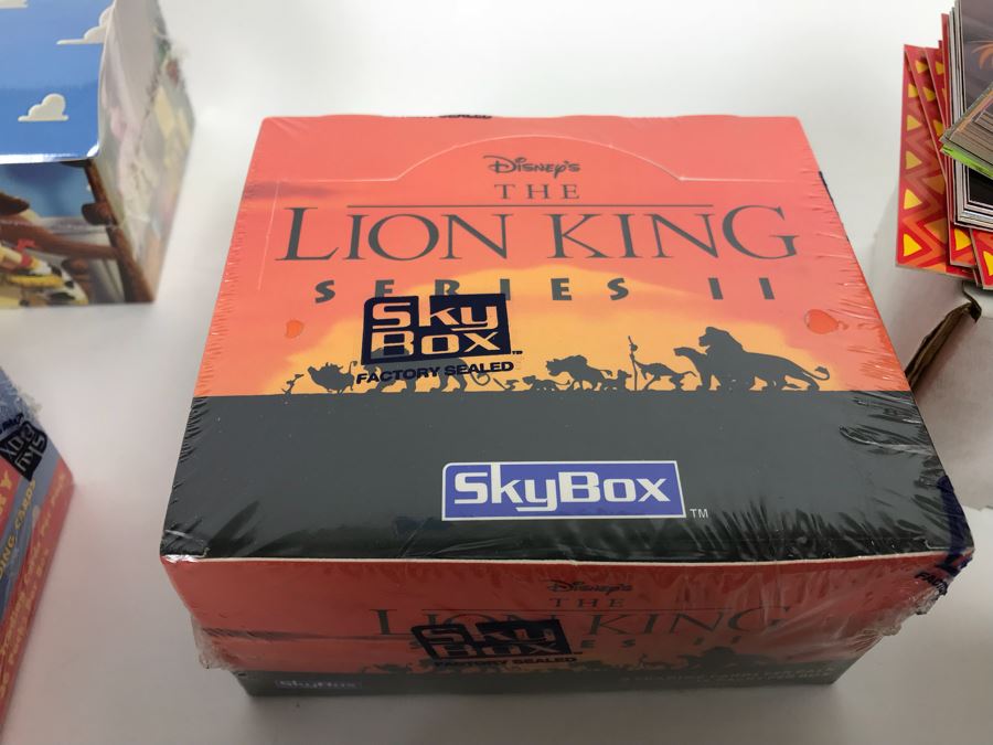 Collection Of Sealed SkyBox Trading Card Sets From Disney’s Toy Story Including Limited Edition Set, The Lion King And Pocahontas Sealed Trading Card Sets Plus Disney Clock And Mickey Mouse Pins And Various Disney Trading Cards [Photo 10]