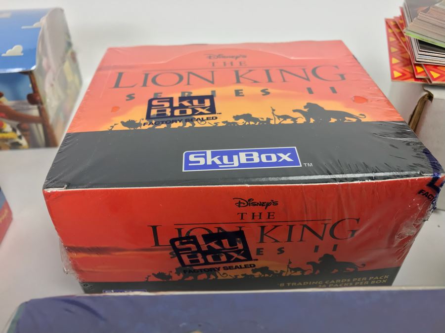 Collection Of Sealed SkyBox Trading Card Sets From Disney’s Toy Story Including Limited Edition Set, The Lion King And Pocahontas Sealed Trading Card Sets Plus Disney Clock And Mickey Mouse Pins And Various Disney Trading Cards [Photo 12]