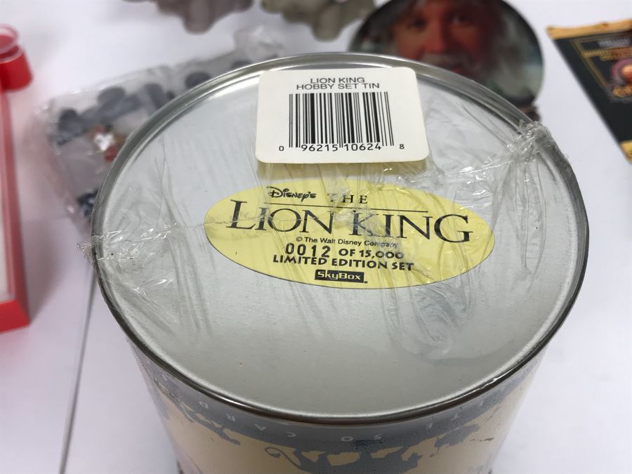 Disney Pixar A Bug’s Life Wooden Pen, Sealed SkyBox Limited Edition Toy Story Trading Card Set, The Lion King SkyBox Sealed Trading Card Sets Including  Limited Edition Tin Set, Mickey Mouse Pen, Minnie Mouse Pins, Disney Clock And More [Photo 26]