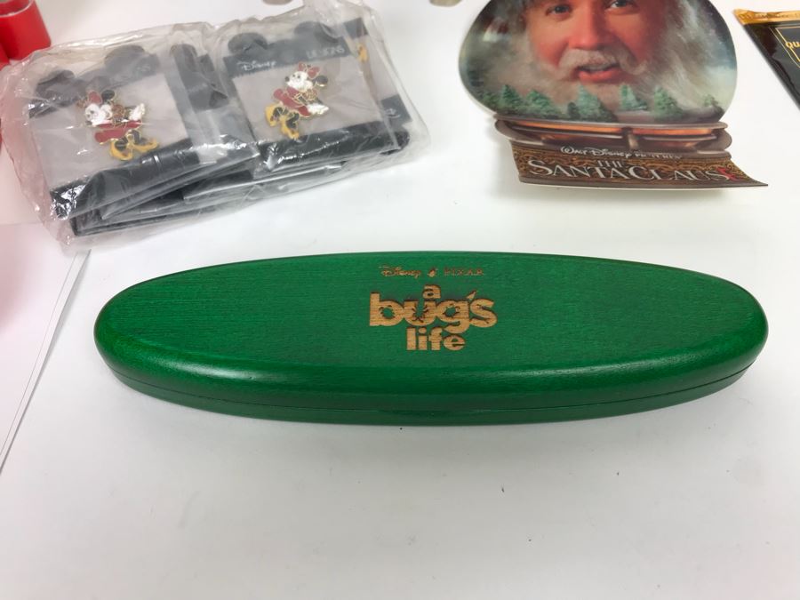 Disney Pixar A Bug’s Life Wooden Pen, Sealed SkyBox Limited Edition Toy Story Trading Card Set, The Lion King SkyBox Sealed Trading Card Sets Including  Limited Edition Tin Set, Mickey Mouse Pen, Minnie Mouse Pins, Disney Clock And More [Photo 3]