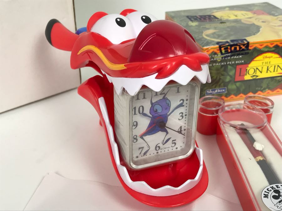 Disney Pixar A Bug’s Life Wooden Pen, Sealed SkyBox Limited Edition Toy Story Trading Card Set, The Lion King SkyBox Sealed Trading Card Sets Including  Limited Edition Tin Set, Mickey Mouse Pen, Minnie Mouse Pins, Disney Clock And More [Photo 10]