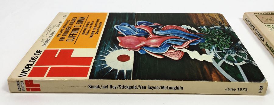 Worlds of If Magazine - Signed by Sydney J. Van Scyoc; Fantastic Stories Magazine 20th Edition - Signed by L. Sprague de Camp [Photo 4]