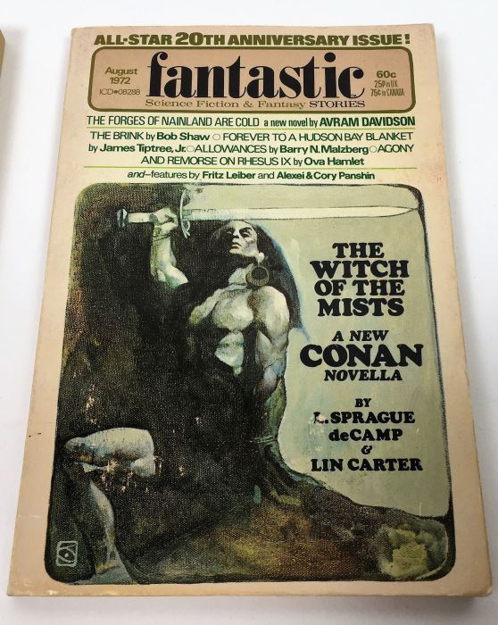 Worlds of If Magazine - Signed by Sydney J. Van Scyoc; Fantastic Stories Magazine 20th Edition - Signed by L. Sprague de Camp [Photo 3]