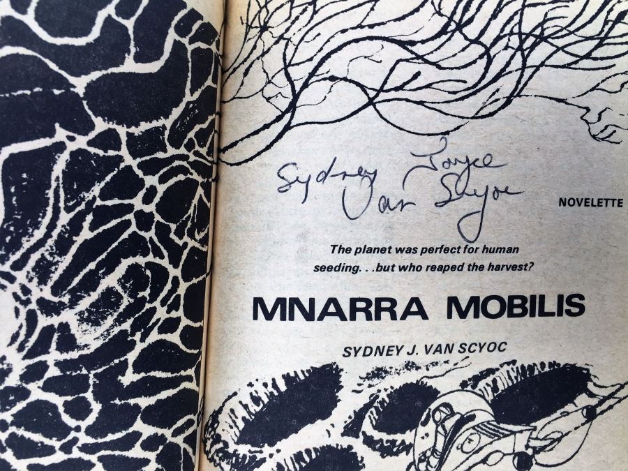 Worlds of If Magazine - Signed by Sydney J. Van Scyoc; Fantastic Stories Magazine 20th Edition - Signed by L. Sprague de Camp [Photo 6]