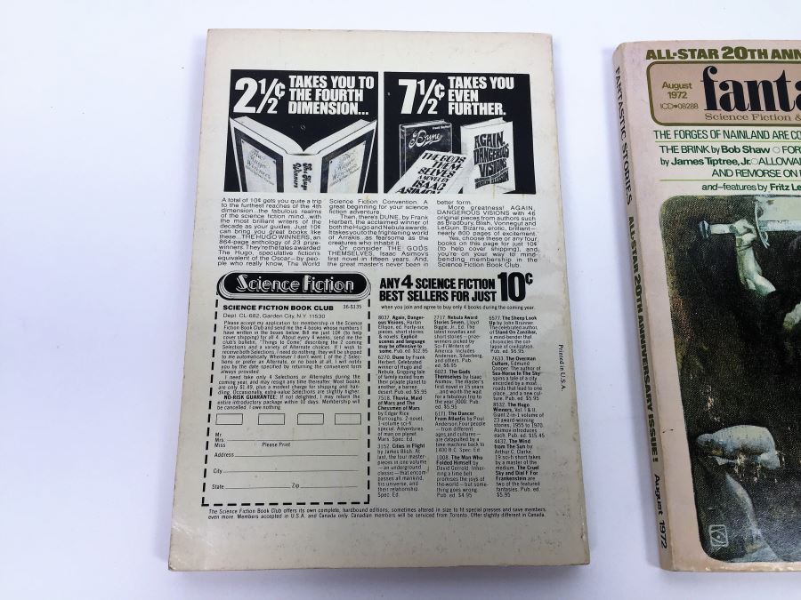 Worlds of If Magazine - Signed by Sydney J. Van Scyoc; Fantastic Stories Magazine 20th Edition - Signed by L. Sprague de Camp [Photo 5]