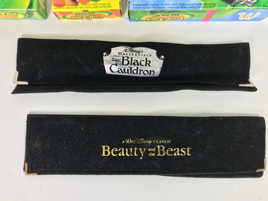 Disney’s The Black Cauldron Watch, Kermit The Frog Watch, Beauty And The Beast Watch, Aladdin Watch, Nightmare Before Christmas Watch, Box Full Of Mickey Mouse 60 Year Pins And More [Photo 10]