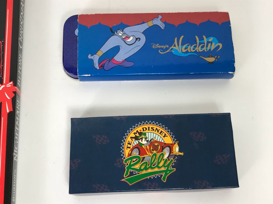 Disney’s The Black Cauldron Watch, Kermit The Frog Watch, Beauty And The Beast Watch, Aladdin Watch, Nightmare Before Christmas Watch, Box Full Of Mickey Mouse 60 Year Pins And More [Photo 14]