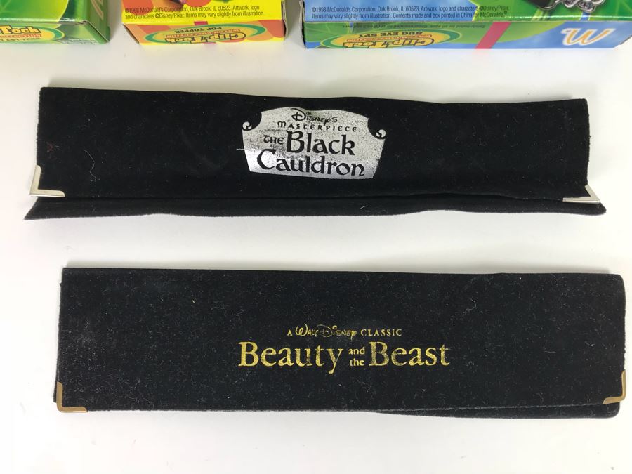 Disney’s The Black Cauldron Watch, Kermit The Frog Watch, Beauty And The Beast Watch, Aladdin Watch, Nightmare Before Christmas Watch, Box Full Of Mickey Mouse 60 Year Pins And More [Photo 9]