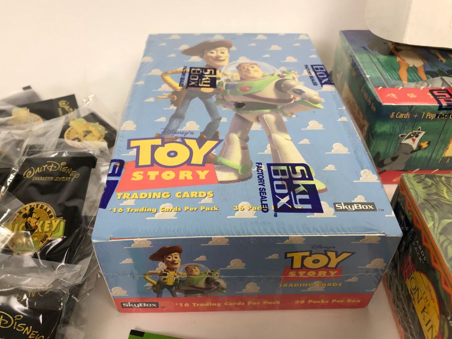Sealed SkyBox Disney’s Toy Story And The Lion King Trading Card Sets, Mickey Mouse 60 Year Pins And More [Photo 3]
