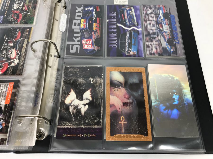 SkyBox (1989-1995) Proposal Folder With Sample Trading Cards Presented To Disney Buena Vista Home Video For The Lion King Video Promotion Includes Uncut Cards And Trading Cards From Superman, Disney, Sports, Simpsons, Harley-Davidson Motor Cycles And More [Photo 26]