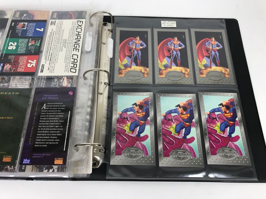 SkyBox (1989-1995) Proposal Folder With Sample Trading Cards Presented To Disney Buena Vista Home Video For The Lion King Video Promotion Includes Uncut Cards And Trading Cards From Superman, Disney, Sports, Simpsons, Harley-Davidson Motor Cycles And More [Photo 27]