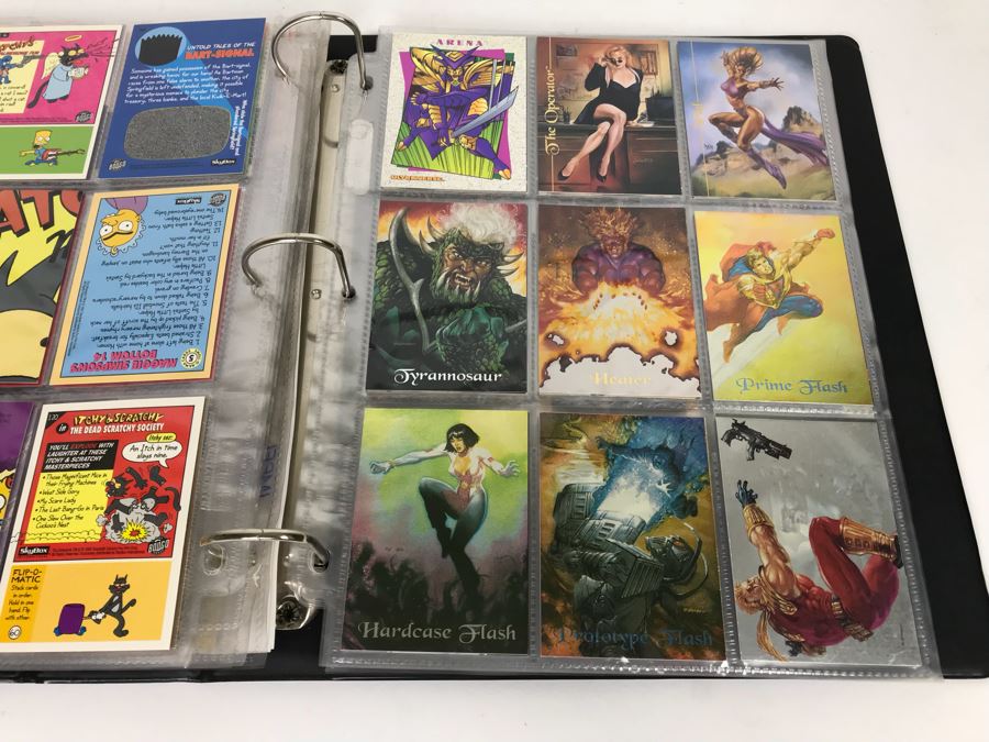 SkyBox (1989-1995) Proposal Folder With Sample Trading Cards Presented To Disney Buena Vista Home Video For The Lion King Video Promotion Includes Uncut Cards And Trading Cards From Superman, Disney, Sports, Simpsons, Harley-Davidson Motor Cycles And More [Photo 20]