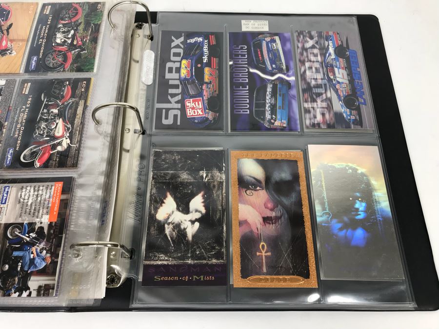 SkyBox (1989-1995) Proposal Folder With Sample Trading Cards Presented To Disney Buena Vista Home Video For The Lion King Video Promotion Includes Uncut Cards And Trading Cards From Superman, Disney, Sports, Simpsons, Harley-Davidson Motor Cycles And More [Photo 25]