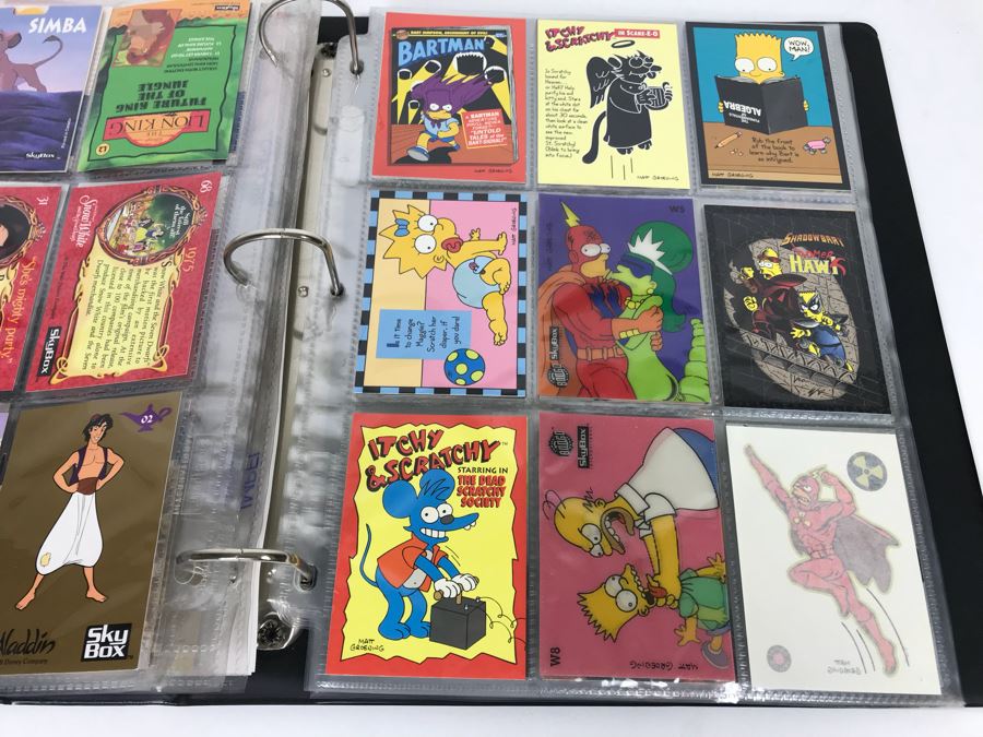 SkyBox (1989-1995) Proposal Folder With Sample Trading Cards Presented To Disney Buena Vista Home Video For The Lion King Video Promotion Includes Uncut Cards And Trading Cards From Superman, Disney, Sports, Simpsons, Harley-Davidson Motor Cycles And More [Photo 19]
