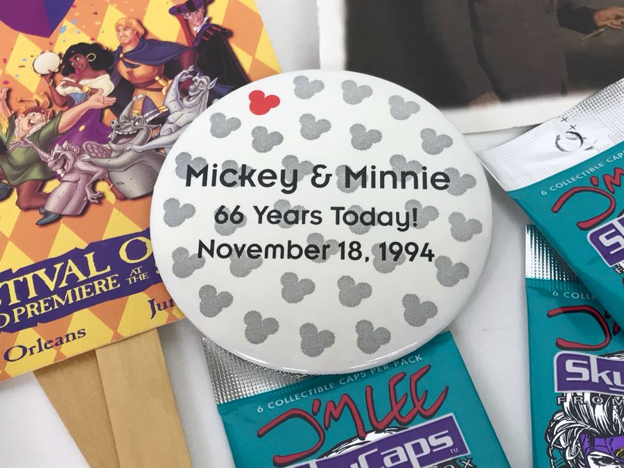 Mickey Mouse Pen, Kermit The Frog Watch, Winnie The Pooh Plate, Collection Of Pogs And More [Photo 11]
