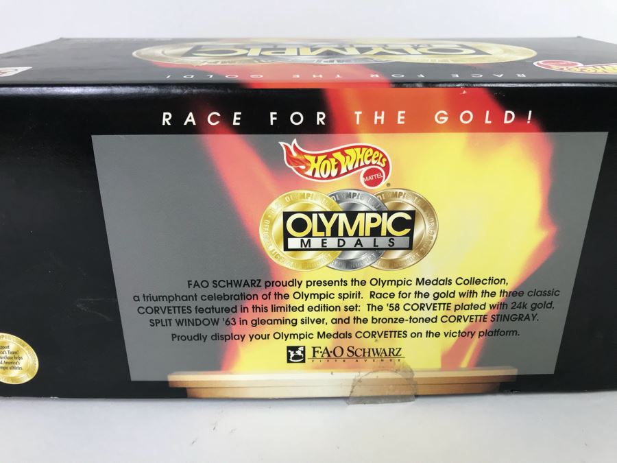 Vintage 1996 Mattel Hot Wheels Limited Edition Corvettes #3,057 Olympic Medals Cars FAO Schwarz With Box [Photo 4]