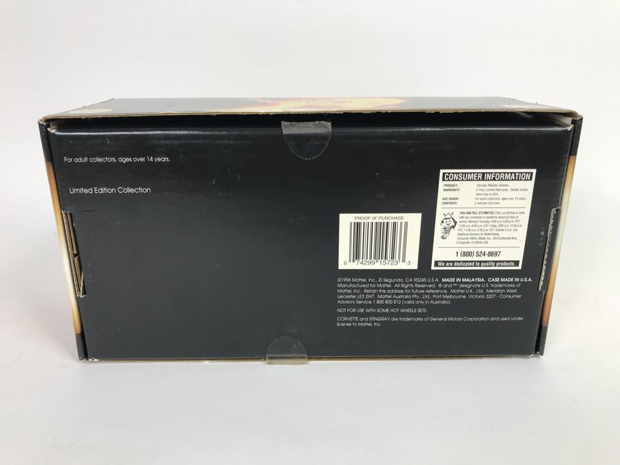 Vintage 1996 Mattel Hot Wheels Limited Edition Corvettes #3,057 Olympic Medals Cars FAO Schwarz With Box [Photo 5]