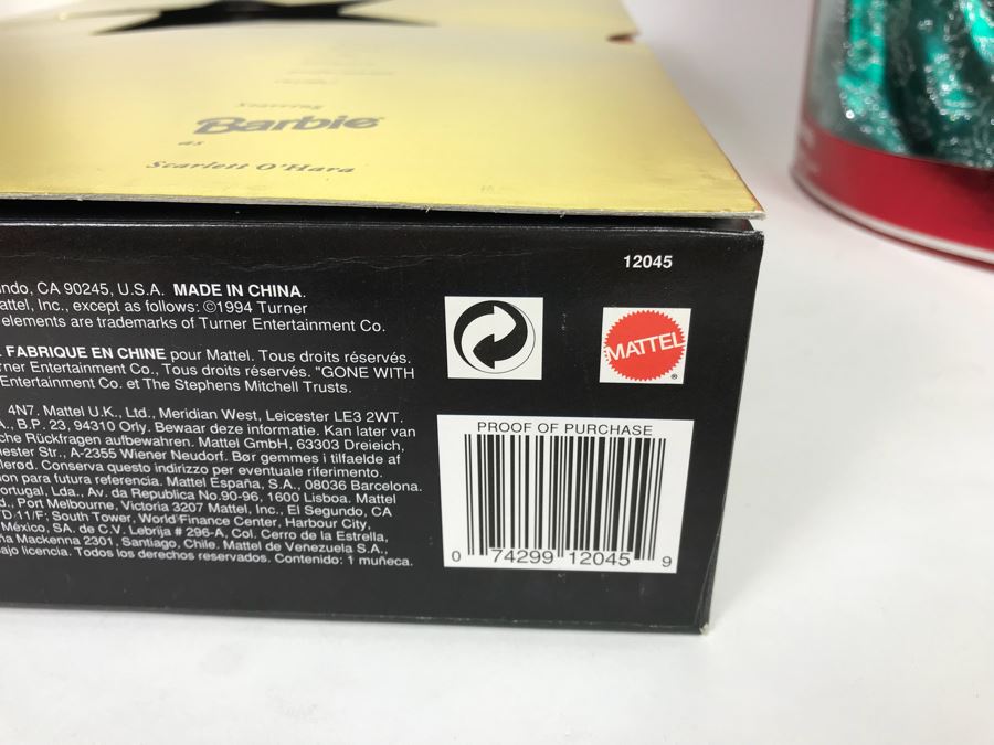 Set Of (4) Mattel Barbie Dolls: Solo In The Spotlight 13534, Scarlett O’Hare 12045, Happy Holidays 14123, Romantic Bride 1861 [Photo 12]