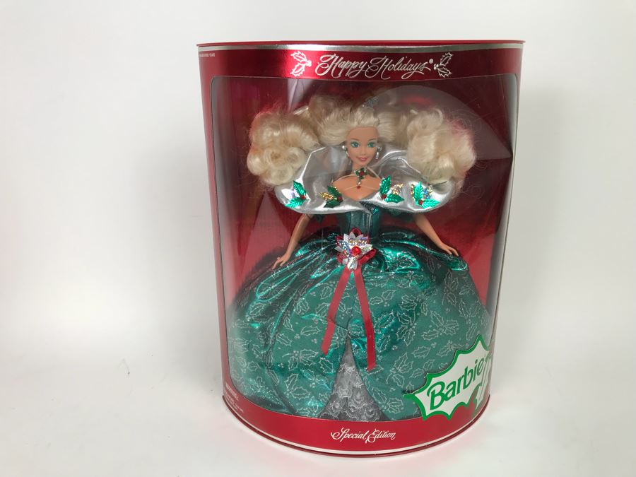 Set Of (4) Mattel Barbie Dolls: Solo In The Spotlight 13534, Scarlett O’Hare 12045, Happy Holidays 14123, Romantic Bride 1861 [Photo 13]