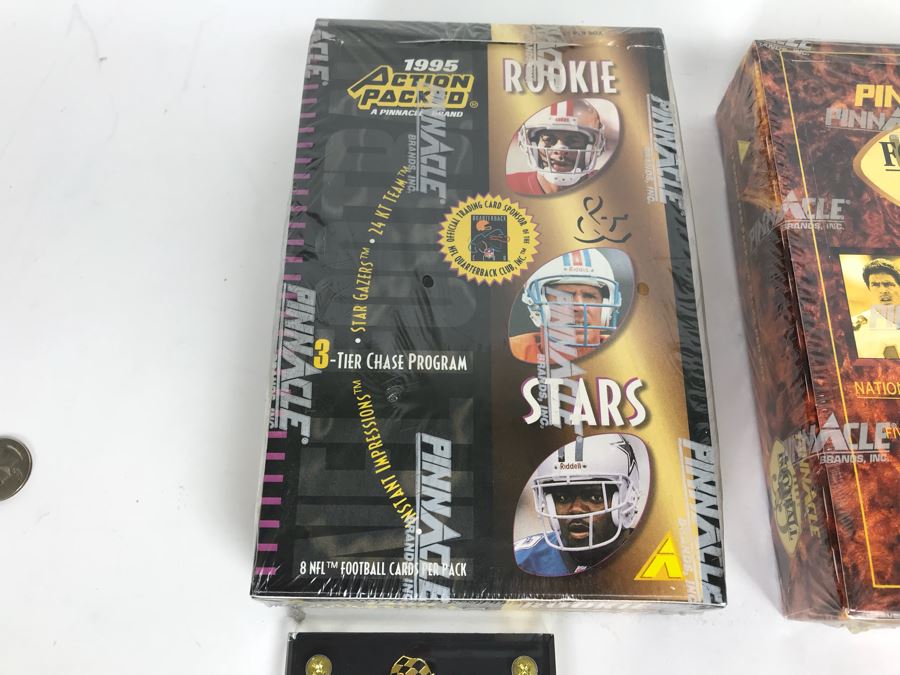 Sealed 1995 Pinnacle Rookie & Stars Football Cards And Sealed 1995 NFL Trading Cards Plus Michael Jordan, Marilyn Monroe, Sports And Nascar Cards [Photo 2]