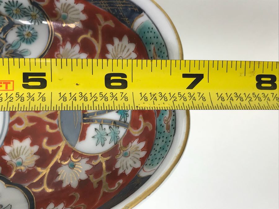 Vintage Chinese Blue And White Porcelain Bowl And Pair Of Japanese Imari Dishes [Photo 16]