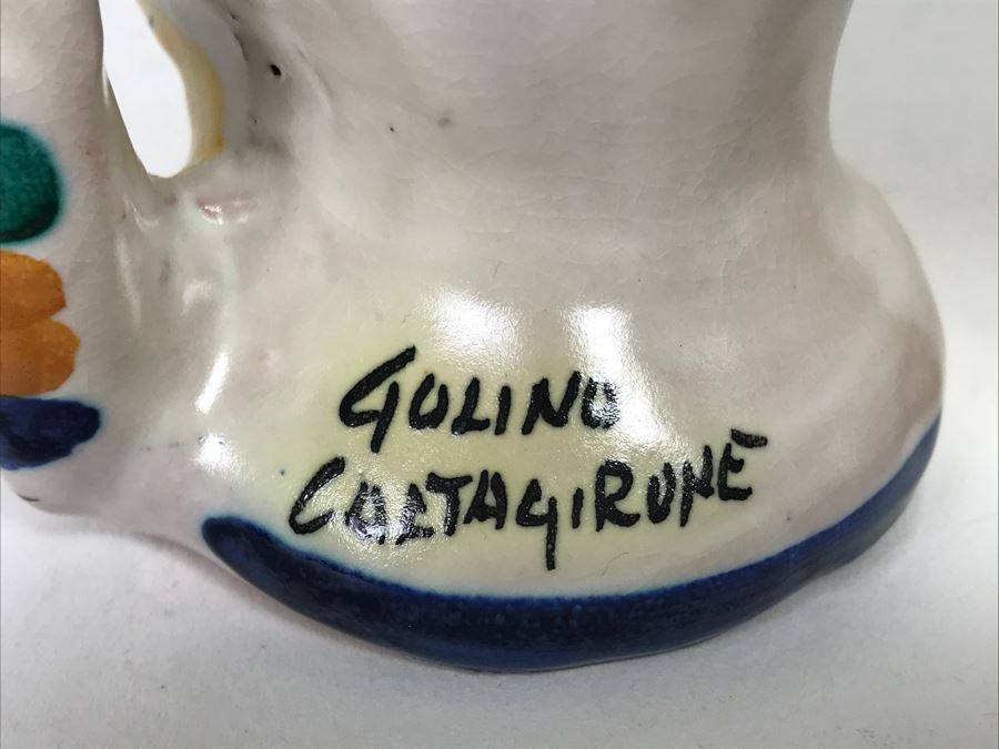 Cruz Pottery Vase And Plate Plus Gulino Caltagirone Ceramic Pottery [Photo 11]