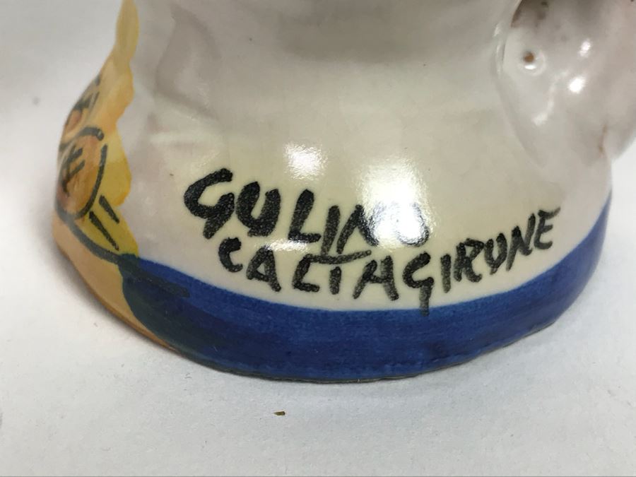 Cruz Pottery Vase And Plate Plus Gulino Caltagirone Ceramic Pottery [Photo 13]