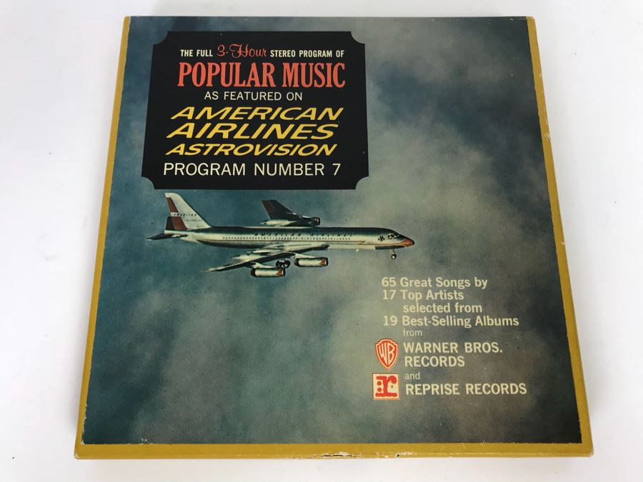 Reel To Reel Tape Popular Music As Featured On American Airlines Astrovision Program Number 7 From Warner Bros Records And Reprise Records [Photo 1]