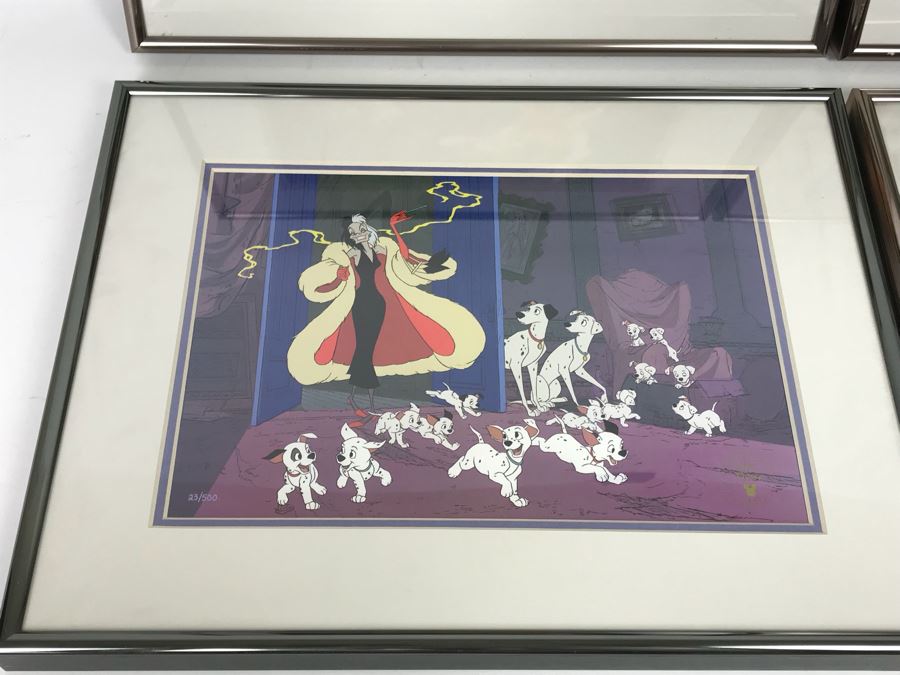 Set Of (4) Walt Disney Studios Commemorative Limited Edition Of 500 Lithographs 1997 [Photo 10]